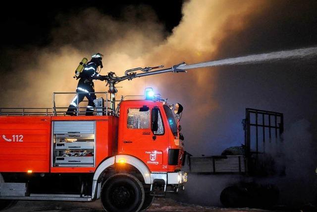 Fotos: Wieder brannte eine Scheune im Ried