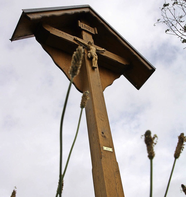 Wegkreuze wie dieses in Bergalingen si...ufigsten Kleindenkmler in der Region.  | Foto: archivfoto: katja mielcarek