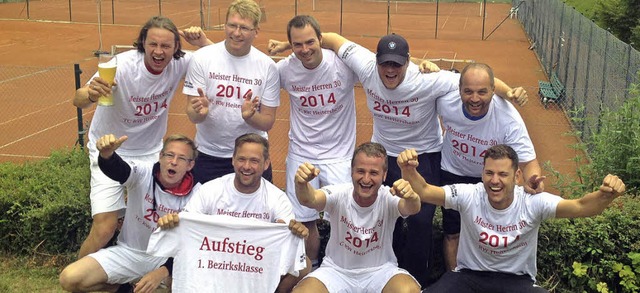 Die Herren-30-Mannschaft des Tennisclu...eg in die 1. Bezirksklasse geschafft.   | Foto: privat