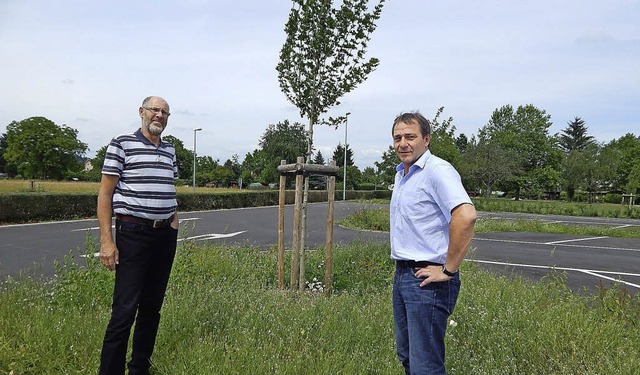 Umweltfreundlicher Parkplatz: Werner W... Mitarbeiterparkplatz beim Tor 2 vor.   | Foto: Claudia Gempp