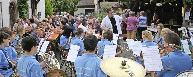 Das Jugendorchester Efringen-Kirchen/I...en auch neue Notenbltter angeschafft.  | Foto: cremer