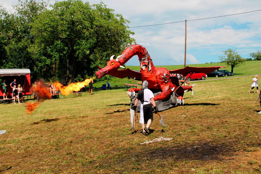 Feuerspeiender Drache der Stoppelhopser.