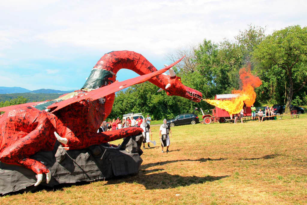 Feuerspeiender Drache der Stoppelhopser.