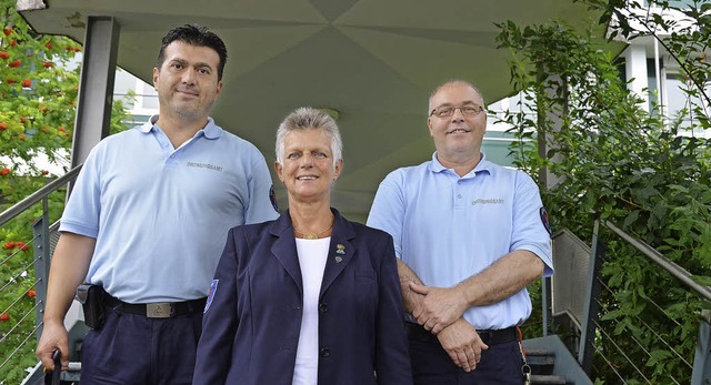 Die Drei vom stdtischen Ordnungsdiens..., Ingeborg Kleiner und Dietmar Prugel   | Foto: Babeck-Reinsch