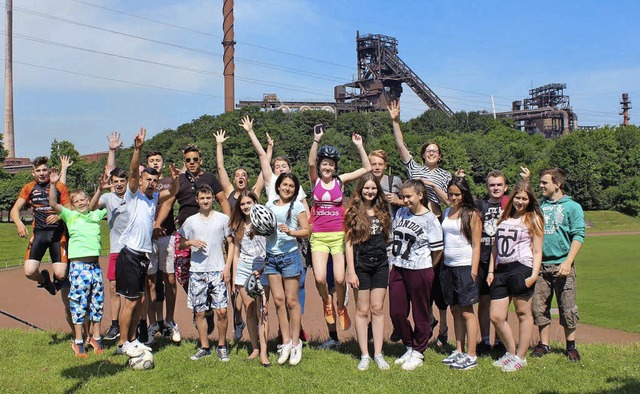 Friedrichschlerinnen und -schler waren mit dem Rad im Ruhrpott.   | Foto: Privat