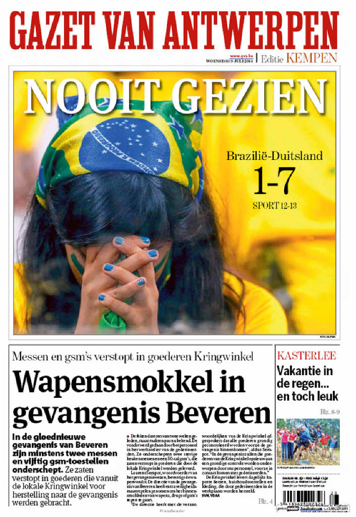 „Noch nie gesehen“ - Gazet Van Antwerpen, Belgien