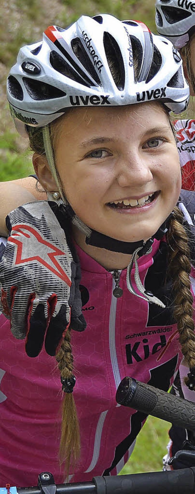 Stolze Siegerin beim MTB-Kidscup in Ha...na Riesterer von der Skizunft Breitnau  | Foto: junkel