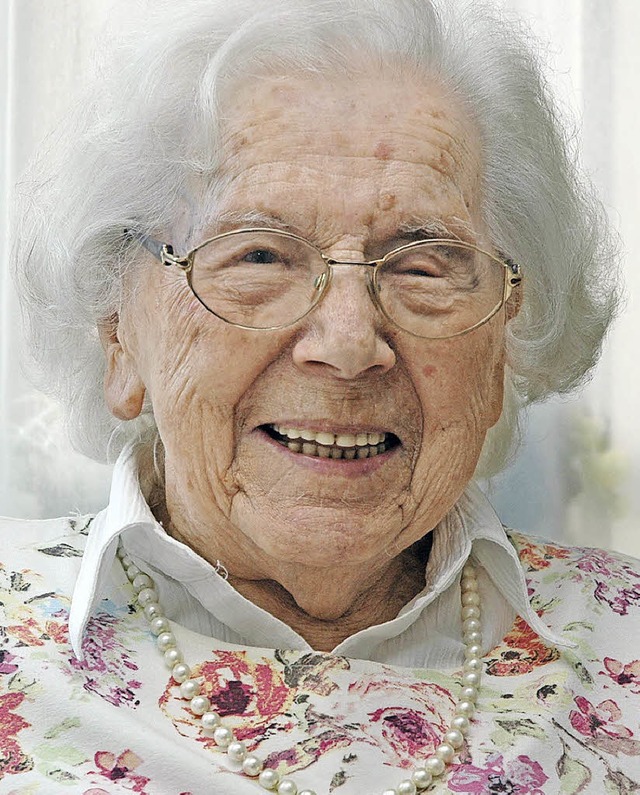 Berta Kaiser ist 102 Jahre alt <BZ-Seitenhinweis>zvg</BZ-Seitenhinweis>  | Foto: zvg