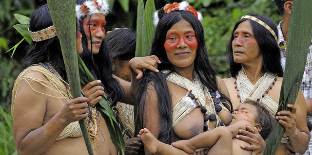 Die Taromenane leben so zurckgezogen ...cuadors, der die Taromenane angehren.  | Foto: AFP