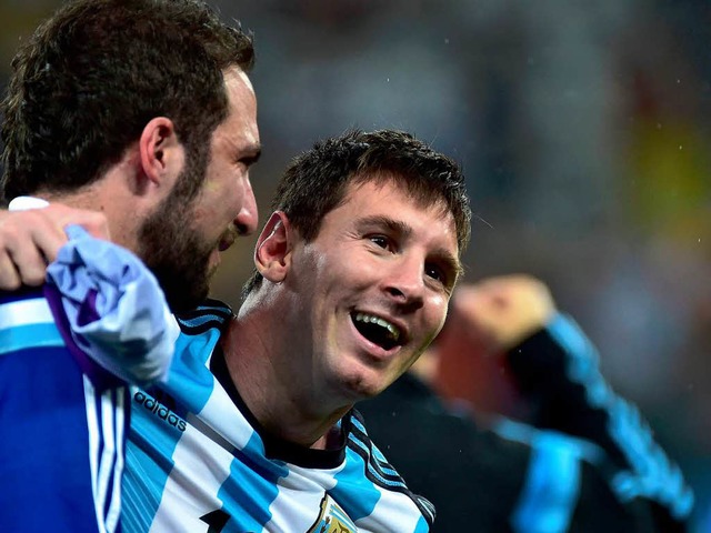 Higuain, Messi: Namhafte Offensivpower in Blau-Wei.  | Foto: AFP