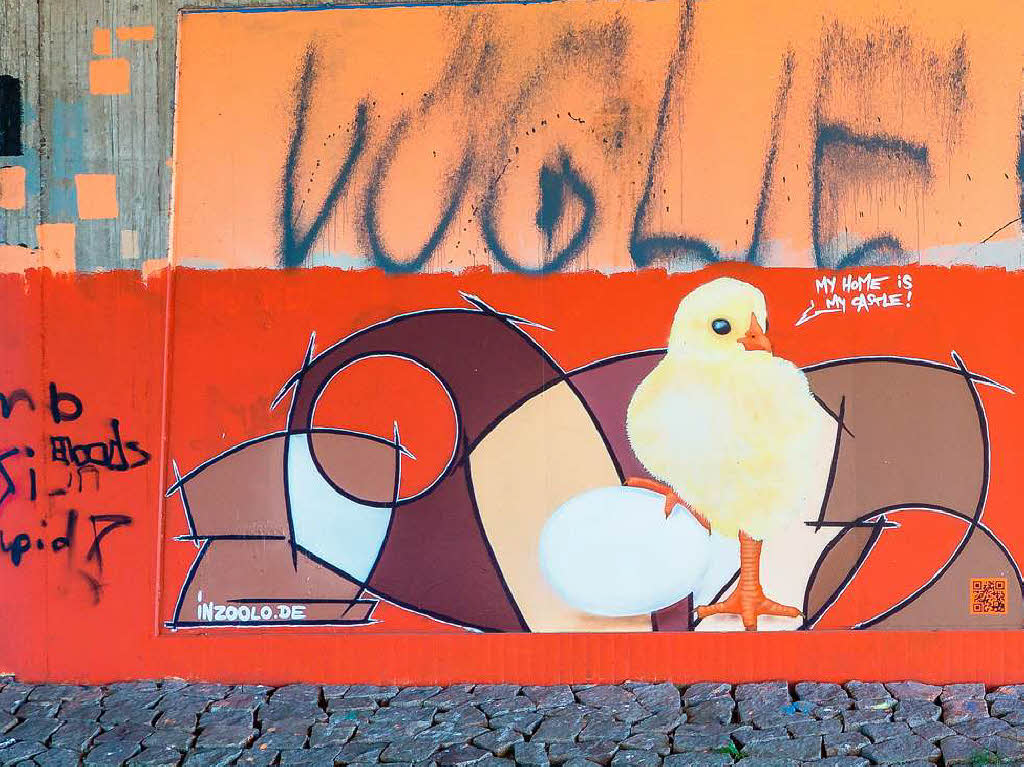 Graffiti an der Dreisam in Freiburg
