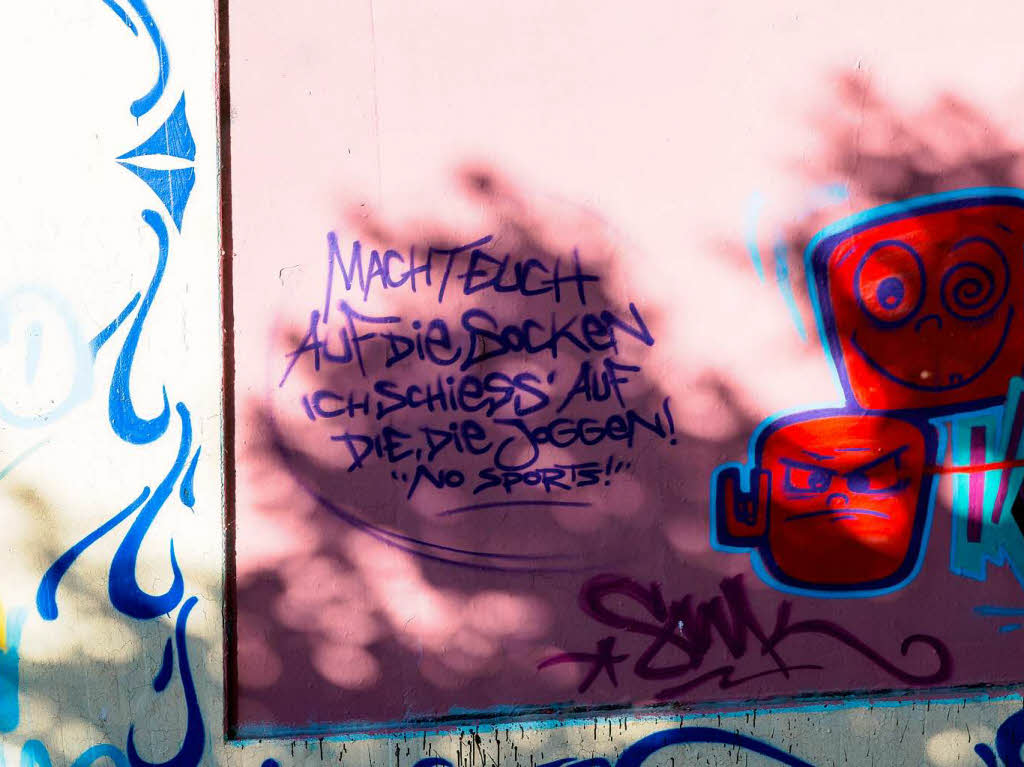Graffiti an der Dreisam in Freiburg