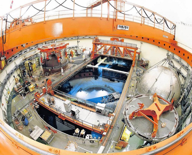Der geffnete Reaktor des Kernkraftwer...er in der Stahlwand gibt es seit 2008.  | Foto: KKL 