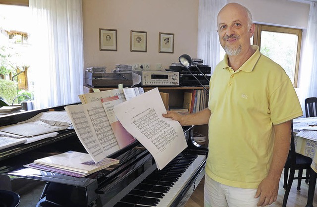 Musik ist fr Albrecht Haaf ein stndiger Begleiter.  | Foto: Dorothee Philipp