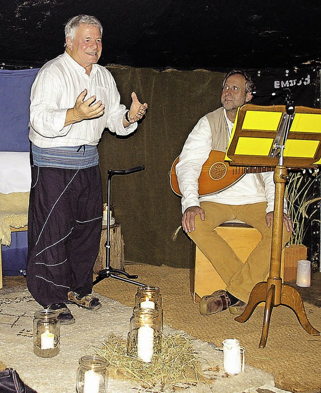 &#8222;Un da het er sich gschttlet&#8...lfred Bangert erzhlte auf Elsssisch.  | Foto: Ernst Hubert Bilke