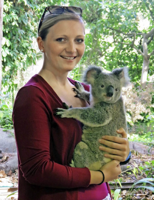 Ann-Kathrin Knig mit einem possierlichen Tierchen   | Foto: Privat