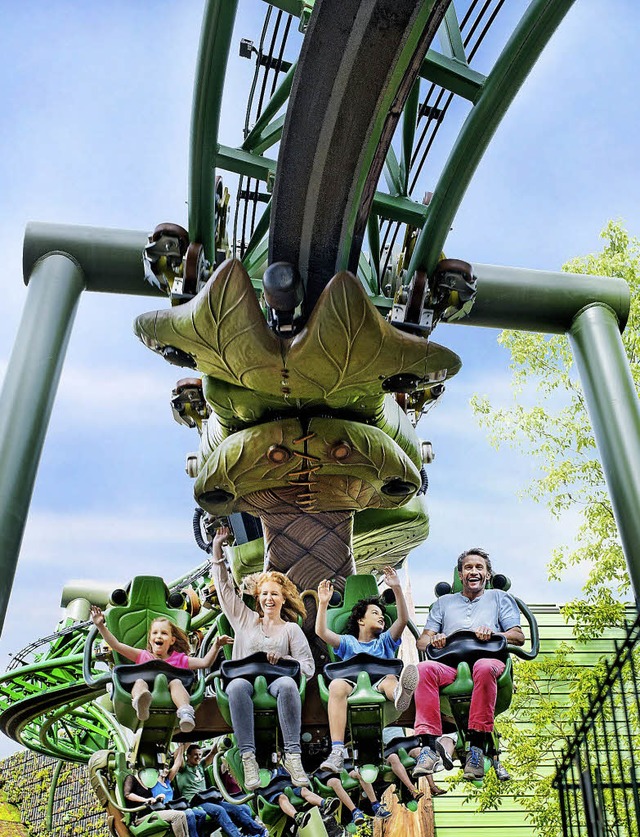 Probefahrt auf der neuen Arthur-Achterbahn    | Foto: Europa-Park/Mathias Dunse