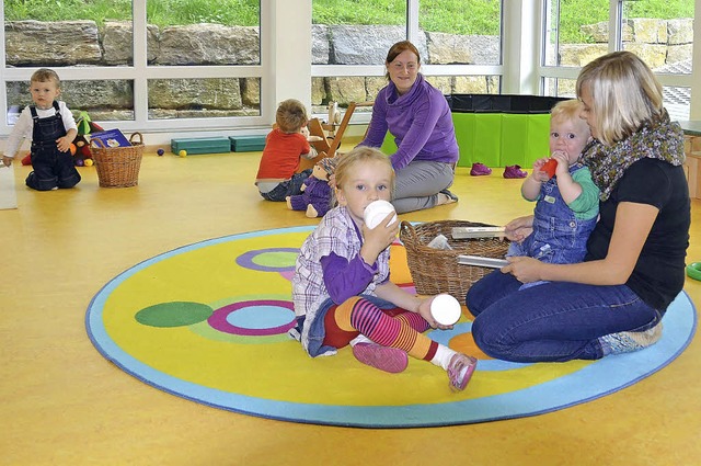 Der Bau der neuen Kindertagessttte in... im Haushalt des  vergangenen Jahres.   | Foto: Archivfoto: Martin Wunderle