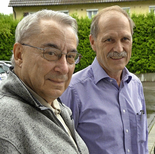 Einer der ehemaligen und der aktuelle ...t Baier (links) und Wolfgang Mhlhaupt  | Foto: Peter Gerigk