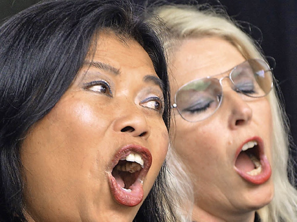 Singen macht Freude: Sngerinnen des Gesangvereins Tllingen  | Foto: Barbara Ruda