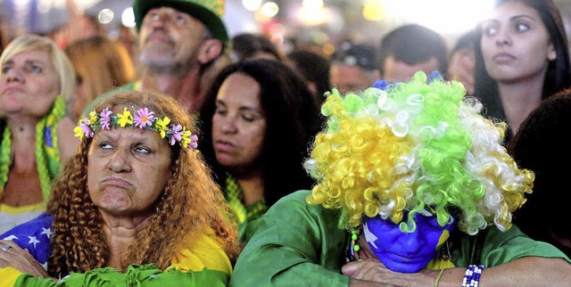 Farbenfrohe Depression: Brasilianische...l um Platz drei gegen die Niederlande   | Foto: dpa