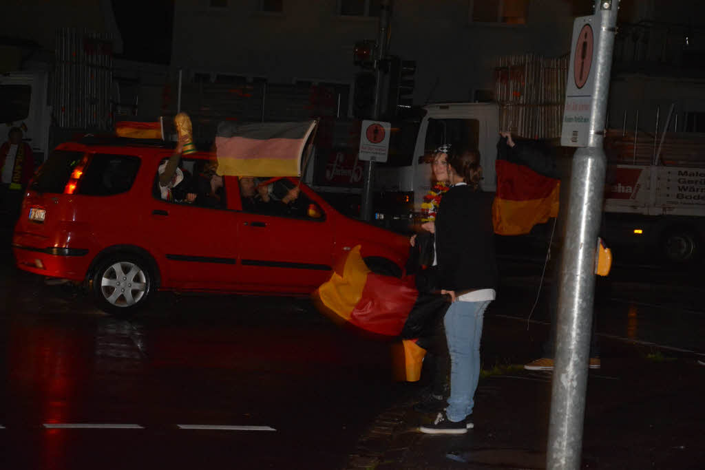 Riesiger Jubel herrschte auf den Straen in Neustadt, nachdem der WM-Titel feststand.