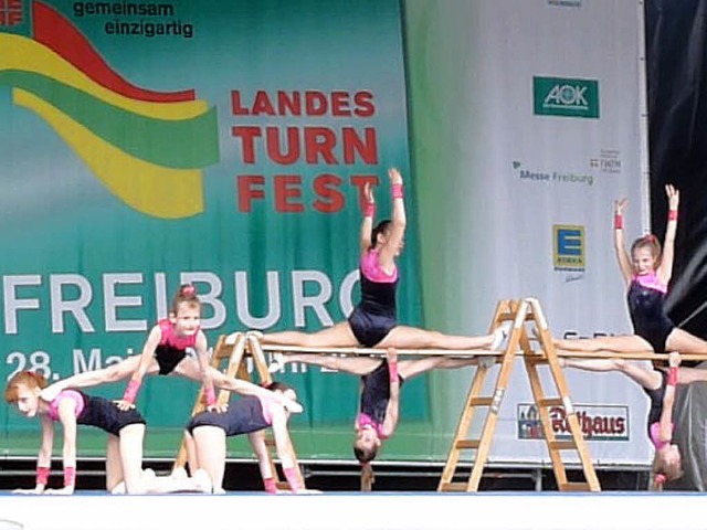 Die Magic GIrls traten beim Freiburger Landesturnfest auf.   | Foto: privat