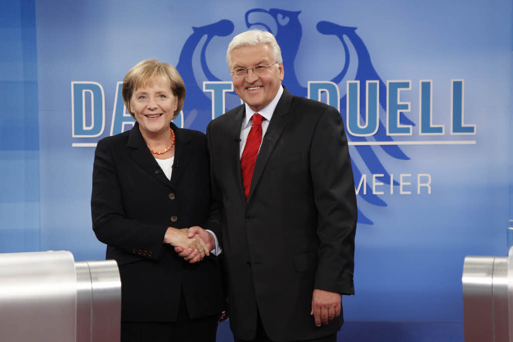 Vor der Bundestagswahl am 27. September 2009 kommt es am 13. September zu einem Fernsehduell zwischen Amtsinhaberin Angela Merkel und Herausforderer Frank-Walter Steinmeier von der SPD.