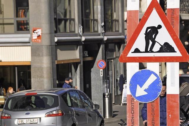 Auf Basels Straen wird viel gebaut