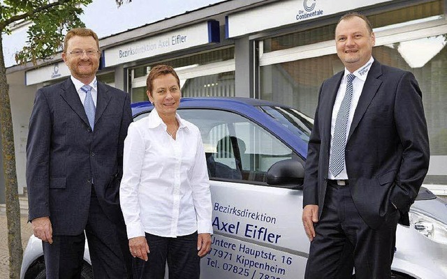 Axel Eifler (links), Edith Griesbaum u...tndigt wird das Team von Anja Eifler.  | Foto: PR