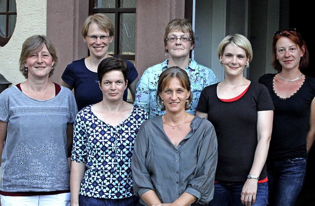 Das neue Vorstandsteam und die aussche...rank und Jana Hartenstein (von links)   | Foto: Anja Bertsch