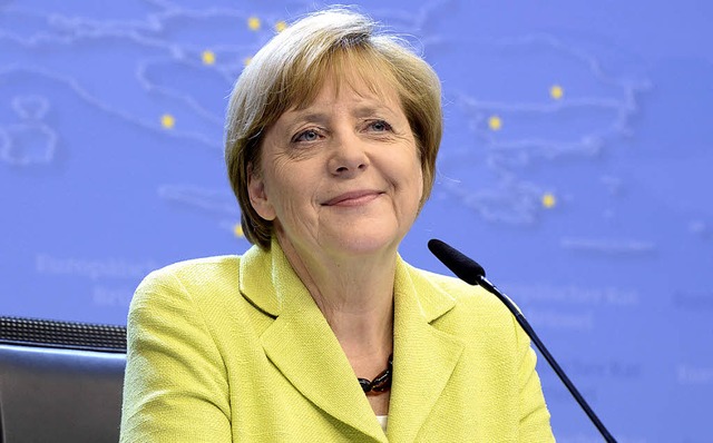 Angela Merkel startet in Brssel in ihren Geburtstag.   | Foto: AFP