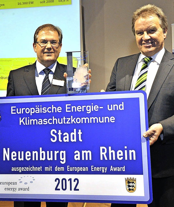 Neuenburg hat, was Müllheim nach Meinu...teller bei der Verleihung des Labels.   | Foto: Volker Münch