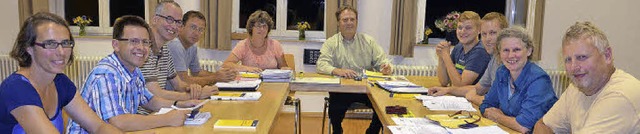 Der neue Schallbacher Gemeinderat hat ...gner und Christian Iselin (von links).  | Foto: Marco Schopferer