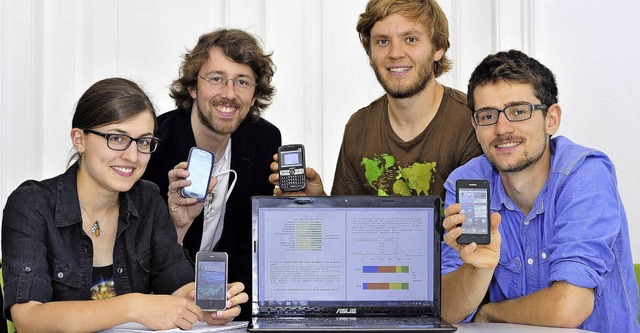 Wie schtig sind wir nach Smartphones?...nn Vogel, Max Mylo und Felix Klingele   | Foto: Thomas Kunz