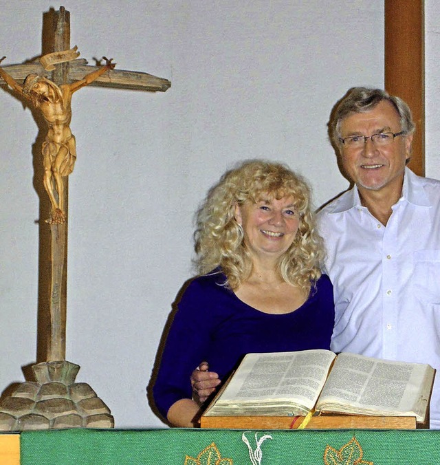 Nehmen Abschied von der Christuskirche...nn und seine Frau Petra Sturm-Koopmann  | Foto: Michael Gottstein