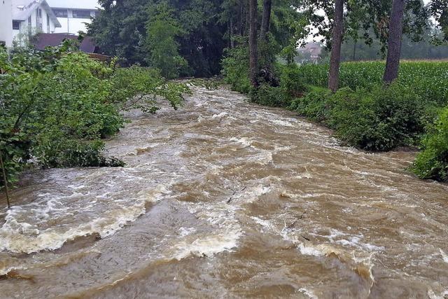 Regenflle lassen Glotter anschwellen