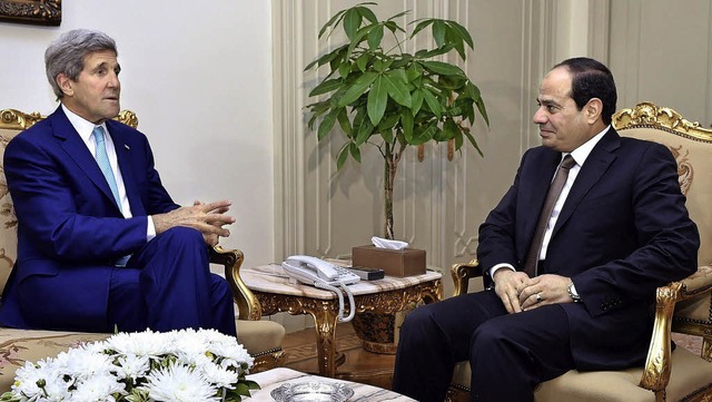 US-Auenminister John Kerry im Gesprc...schen Prsidenten Abdel Fattah al-Sisi  | Foto: DPA