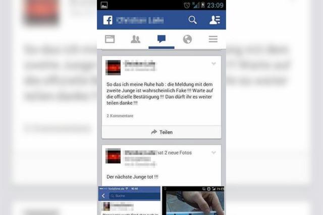Auf Facebook kursieren Falschmeldungen zum Tod eines weiteren Jungen
