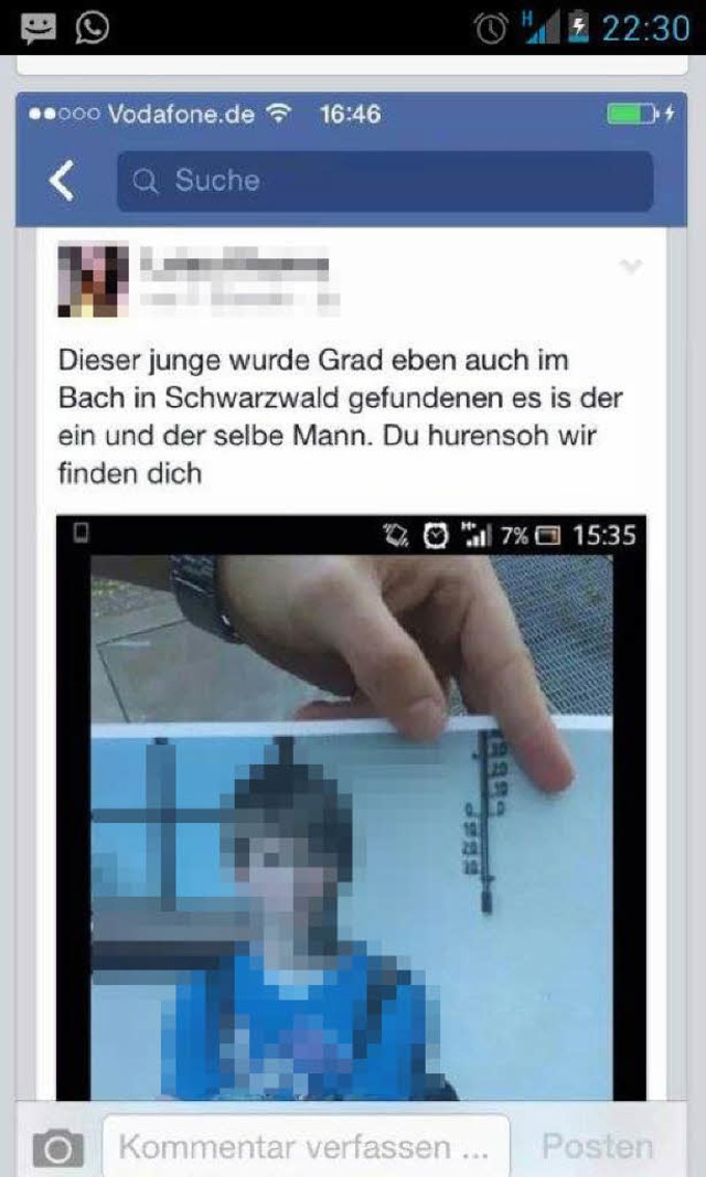 Diese Falschmeldung macht auf Facebook die Runde.  | Foto: bz