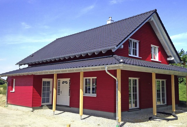 Dieses Einfamilienhaus der Elztal Holz...ffentlichkeit zur Besichtigung offen.   | Foto: Elztal Holzhaus