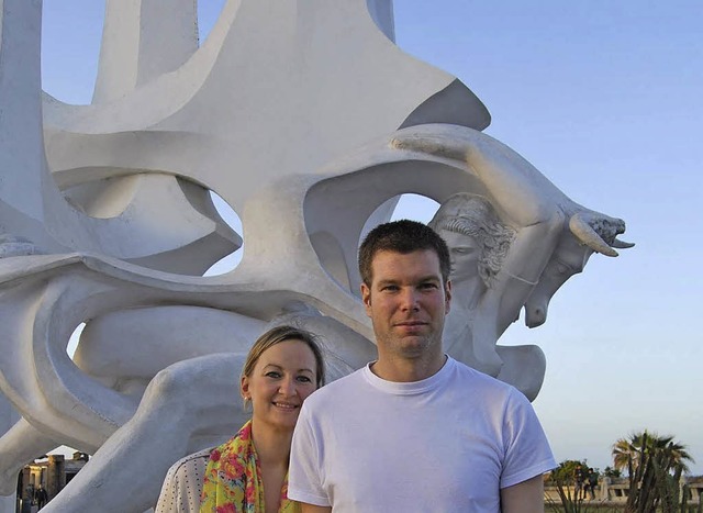 Harald und Nicole Waldhoff beim Besuch in Alexandria<ppp> </ppp>  | Foto: martina bodenlos-autenrieth