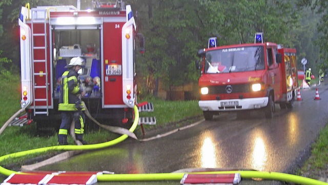 Die Feuerwehren Biederbach und Siegelau ben auf der Breneck.  | Foto: ZVG