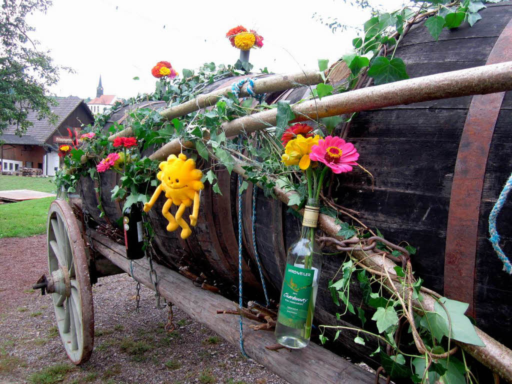 Blumen und Wein - eine wohltuende Idylle am Rande der Festwiese