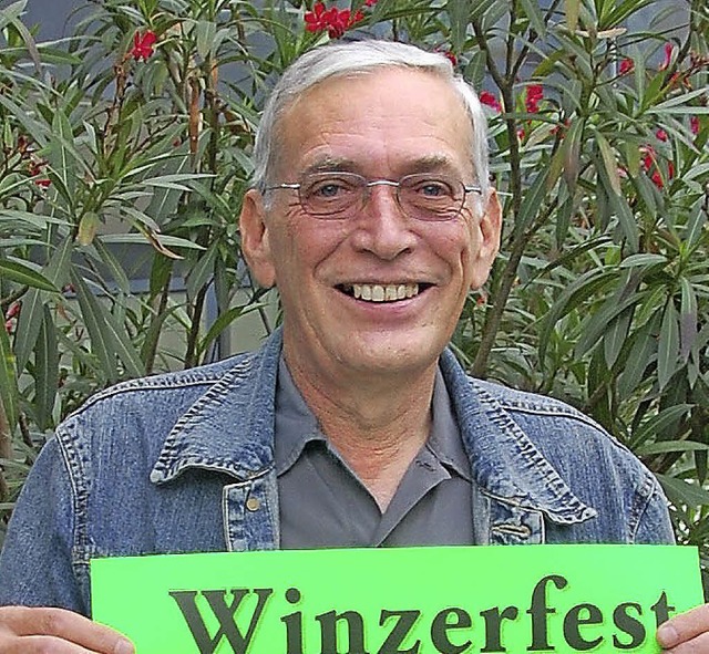 Walter &#8222;Joe&#8220; Krebs gehen die Ideen frs Winzerfest  nicht aus.   | Foto: FREY