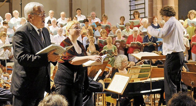 Fr das Oratorium unter Leitung von He... Feist hat es warmen Applaus gegeben.   | Foto: Wolfgang Knstle
