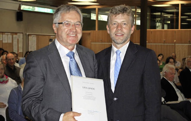 Thomas Hecht vom Regierungsprsidium (...e Ulrich Grebien aus dem Schuldienst.   | Foto: Mink