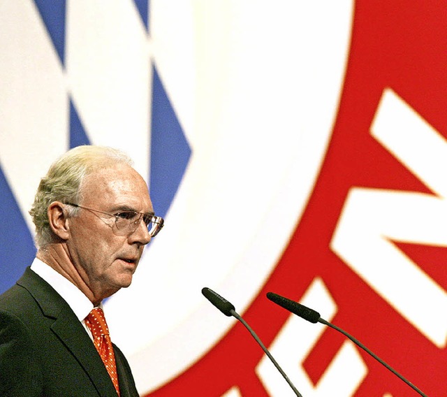 Eine Marke und ein Gesicht: der Bayern-Auenminister Franz  Beckenbauer   | Foto: dpa