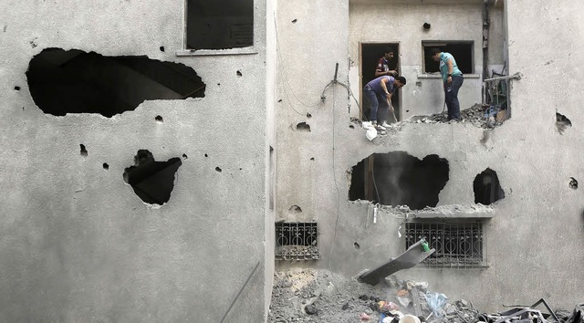 Schden in Milliardenhhe: Viele Gebude im Gaza-Streifen sind zerstrt.  | Foto: AFP