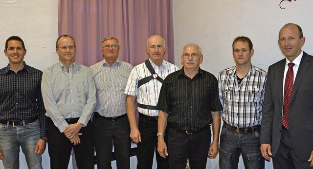 Meik Jger, Michael Wittkowski, Wolfga...n Sitzung des Ortschaftsrates Staufen.  | Foto: pab